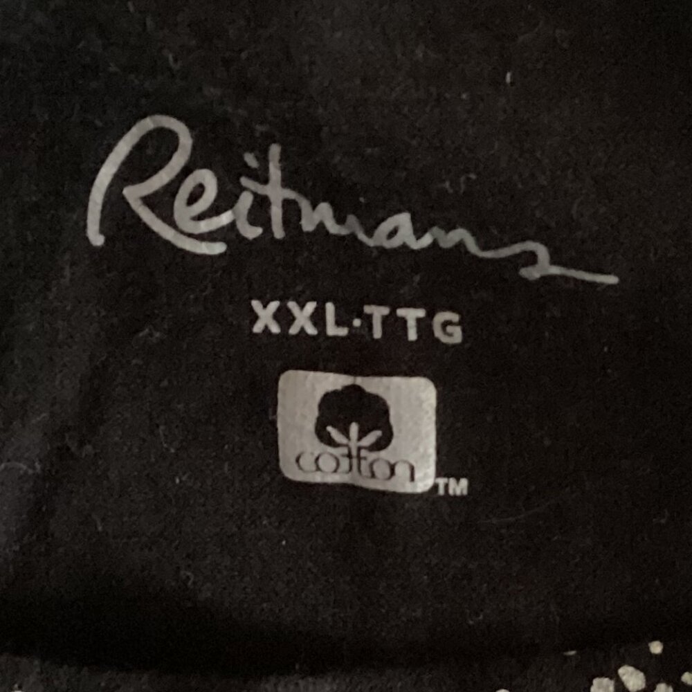 Reitmans Women's Black Long Sleeve Cosmic T-Shirt Astronomy Stars Size L/XL - Picture 7 of 8